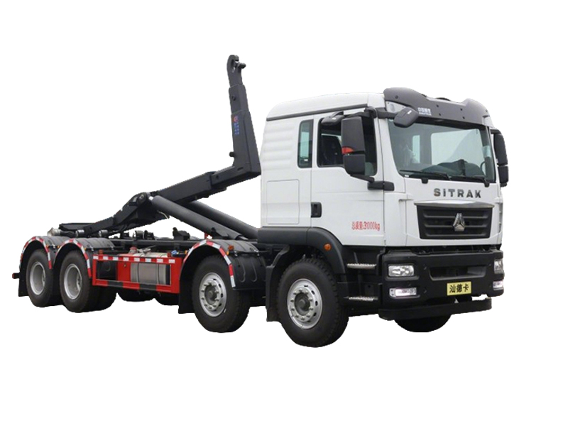 重汽汕德卡前四后八勾臂式垃圾车