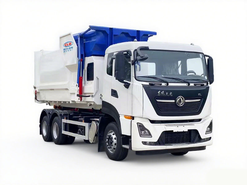东风天龙后双桥勾臂垃圾车