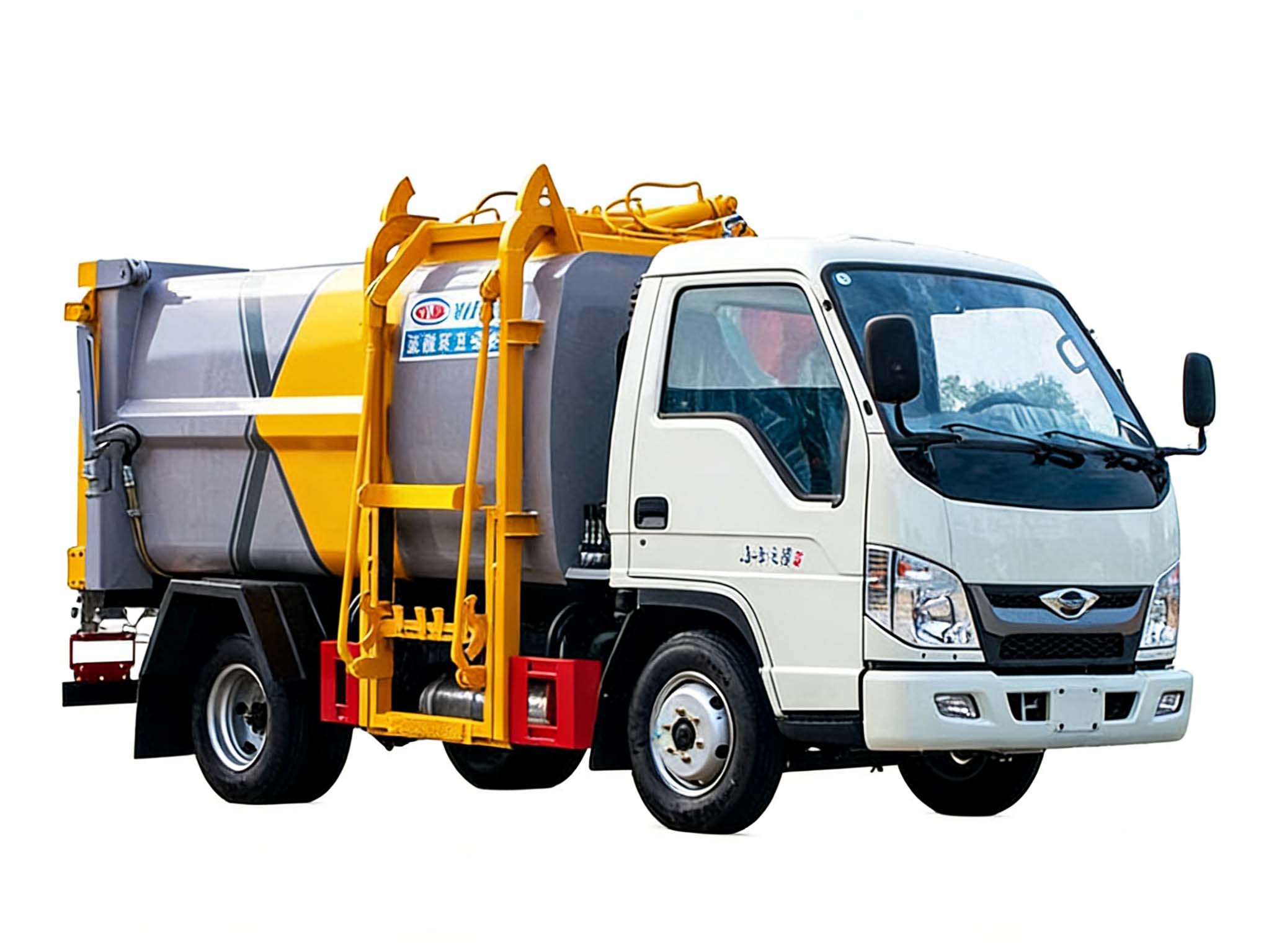 福田小卡5方侧装压缩垃圾车